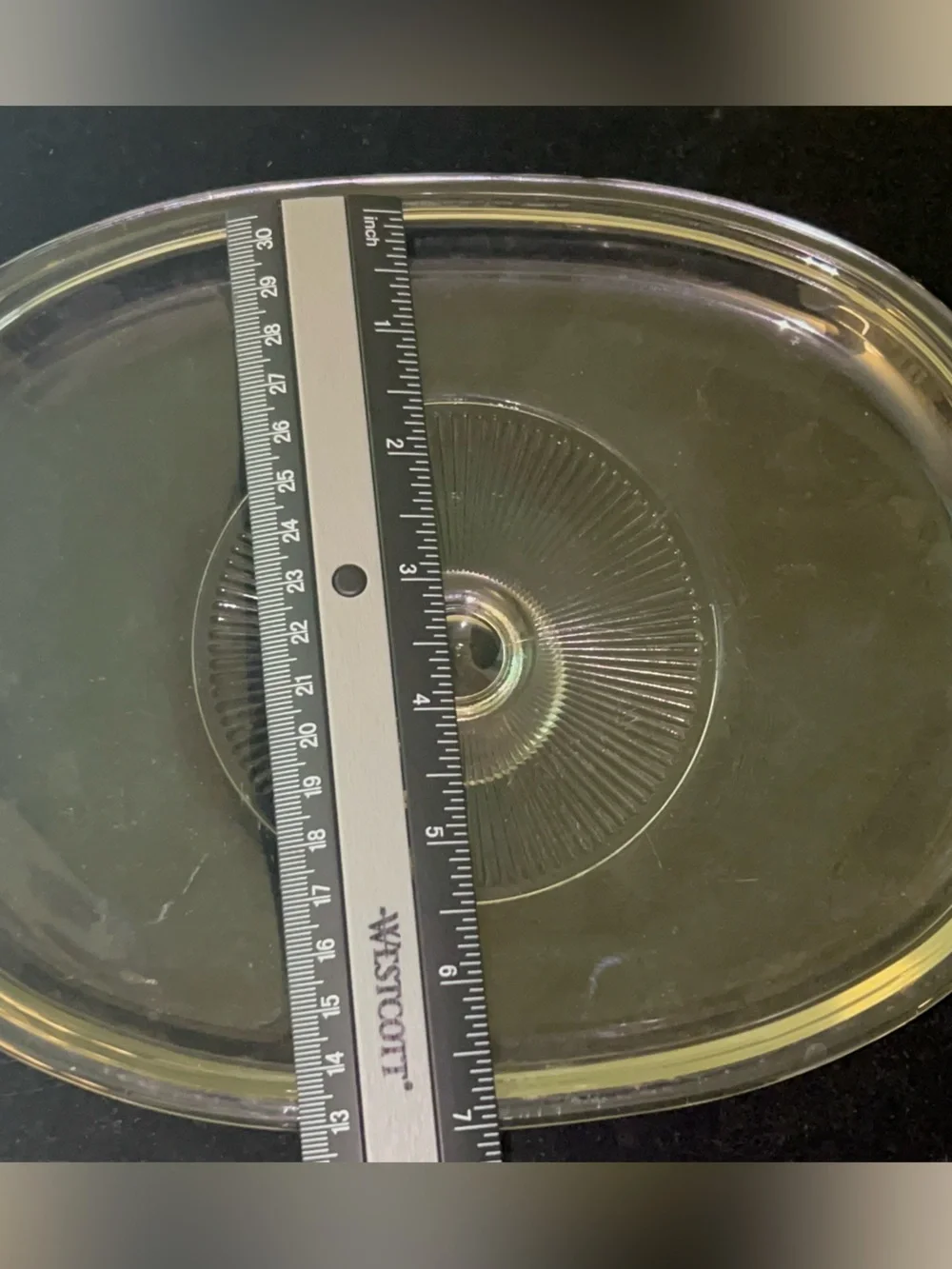 Vintage Pyrex DC 1.5C clear glass oval replacement lid